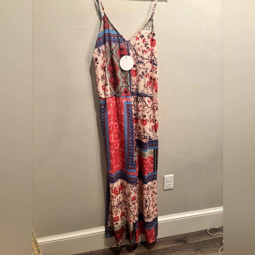 Multicolor Bohemian jumpsuit patchwork colorful b… - image 1
